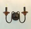 Lâmpada de Parede de Velas de Madeira Sólida de Alta Qualidade Estilo Retro Americano para Sala de Estar, Quarto, Restaurante, B&B Estilo Campo Francês