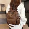 Mochila para Mujer 2025 Nueva Estilo Británico Retro Más Fácil de Combinar Bolsa Escolar Gran Capacidad para Viajes Diarios Multiusos Mochila de Viaje para Mujer