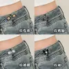 Botão de aperto para jeans, botão de ajuste da cintura, botão de ajuste de tamanho e aperto da calça, ferramenta de aperto da cintura