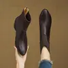 Botines de punto estilo francés, botines sencillos para mujer, nueva colección otoño 2026, botines Martin, botines Chelsea de suela gruesa, botines de cuero para mujer