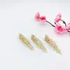 Grampo de Cabelo Eletrodepositado Estilo Antigo Rombus Geométrico Flor de Nuvem Presilha Plana Bico de Pato Acessório de Cabelo Hanfu Acessórios para Joias DIY