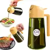 Garrafa Spray de Óleo Doméstica para Cozinha, Frasco Spray de Óleo de Dupla Finalidade com Corpo de Vidro, Sem Resíduo de Óleo, Sem Vazamento de Óleo, Pressione para Atomizar