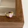 Anel Aberto Flor do Amor Estilo Coreano Feminino ins Nicho Design Elegante Anel de Dedo Moda Anel Versátil