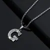 Moda Europea y Americana Elegante Hip-Hop Collar con Colgante Forma de 26 Letras Inglesas, Adecuado para Hombres y Mujeres para Usar y Regalar