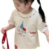 Camiseta de Manga Corta para Niñas, Ropa de Verano para Niños, Nuevo Estilo 2026, Elegante, Bonita y Súper Agradable, Camiseta Interior Blanca con Dibujos