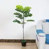 Simulación de planta de rama única escenario centro comercial ventana de sala de estar decoración suelo planta verde individual (sin lavabo)