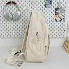 Mochila Casual de Nuevo Estilo para Escuela y Viajes, Ligera, Gran Capacidad, Nylon, Bolsa Escolar de Tacto Relajado, Mochila de Color Sólido de Alto Valor