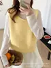 Nuevo chaleco de punto de mohair con cuello en V para mujer 2026, otoño e invierno, estilo casual, corte holgado, perfecto para superponer, chaleco sin mangas