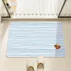 Tapete de Chão para Banheiro Tapete Antiderrapante para Vaso Sanitário Capacho para Entrada Absorvente de Água Tapete para Pés Carpete de Couro para Banheiro Interno Banheiro