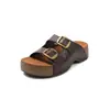 Zapatos Birkenstock de Nuevo Estilo 2026 con Suela Gruesa para Mujer con Hebilla, Suela de Corcho, Pantuflas Versátiles Casuales para Exteriores