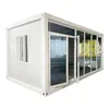 Invernadero contenedor, contenedor de montaje rápido, muro cortina de vidrio personalizado, casa de lámina de color, casa contenedor, casa modular desmontable