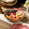 Cuenco de Cerámica Retro Estilo Japonés para Uso en el Hogar, Bol de Ensalada de Frutas Postre con Personalidad Rústica, Vajilla Creativa de Alto Valor Disparada en Horno