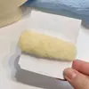 Grampo de Cabelo de Pelúcia Estilo Coreano Simples Fofo para Outono e Inverno para Mulheres e Crianças BB Clip Grampo para Franja Lateral Acessório de Cabelo