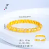 Pulsera de Lujo Chapada en Oro Cepillado con Cierre de Giro de Diamante, Versátil y Apilable