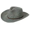 Sombrero de Paja Plegable Británico Transpirable Parasol Pesca Sombrero de Ala Ancha Sombrero Grande de Mezclilla para Hombre Moda de Verano para Exteriores