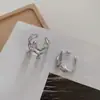 Anel Minimalista S925 Prata Esterlina Estilo Onda Zircônia Dupla Camada Cravejado com Diamantes para Mulheres, Design Aberto Ajustável, Joias de Nicho de Alto Padrão
