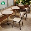 Mesa e Cadeiras de Jantar Modernas Minimalistas, Conjunto de Mesa e Cadeiras de Jantar Ocidental Leve, Mesa e Cadeiras Simples Estilo Coreano para Cafeteria de Chá com Leite e Café