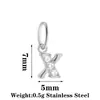 Nuevo Colgante de Acero Inoxidable Letra Zirconia Venta Caliente Accesorios para Collares Pendientes DIY 26 Dijes de Letras Inglesas A-Z