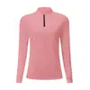 Chaqueta Deportiva de Secado Rápido Personalizada de Amazon para Comercio Exterior, Transpirable de Alta Elasticidad, Secado Rápido, Cuello Alto, Media Cremallera, Manga Larga, Top de Fitness