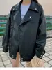 Chaqueta de cuero para hombre, estilo americano de primavera y otoño para pareja, moderna, genial, ropa de hombre, talla grande, chaqueta de motociclista, estilo corto, moderno