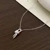 Collar de Nudo de Cuerda Trenzada de Plata de Ley 925 para Mujer Estilo Coreano Moda Commuter Celebridad de Internet Ins Mismo Estilo que el Libro Rojo Nudo Cadena Clavícula