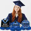 Suministros para fiestas de graduación transfronterizas, accesorios fotográficos, decoración de panal de graduación de oro negro, 8 piezas, venta al por mayor