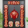Pareados Creativos de Cabeza Oscilante para el Año del Caballo 2026 Festival de Primavera, Pareados para Puerta para Decoración de Año Nuevo, Pareados Magnéticos de Primavera, Adornos Colgantes Tridimensionales del Carácter de la Fortuna