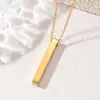 Columna de Cubo de los Deseos de Acero Inoxidable Transfronteriza Láser Tridimensional Tira Palabra de Material sin Palabras Regalo de Vacaciones Colgante de Acero de Titanio para Hombre