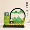 Nuevo adorno creativo de reloj de arena para decoración del hogar con un toque de alta gama para exhibir en la sala de estar o el escritorio de la oficina, con un portalápices y función de arte de arena