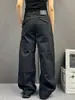 Pantalones cargo casuales urbanos de bajo curvo para hombres y mujeres, estilo American high street, jeans geniales y elegantes de pierna ancha que estilizan