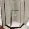 Cabina de Ducha de Acero Inoxidable con Forma de Diamante, Mampara de Ducha de Vidrio para Hogar, Hotel y Baño Integrado de Apartamento
