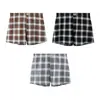 Bóxers a Cuadros de Moda Estilo Coreano para Hombre, Calzoncillos Transpirables de Algodón de Cintura Media Talla Grande, Exclusivamente para Venta Transfronteriza Ropa Interior para Hombre