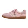 Edición de Piel de VacaEl Estándar del Blogger~ Zapatillas Deportivas de Entrenamiento Retro de Cuero Genuino Color Block para Mujer, Tenis Casuales de Primavera