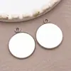 10 Tipos de Bases Redondas de Acero Inoxidable para Piedras de Tiempo con Colgantes Únicos de Color Acero de 6-30 mm Integrados, Accesorios para Joyería Hecha a Mano DIY