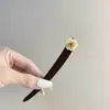 Pasador de Madera Nuevo Estilo Chino Pasador de Pelo Estilo Antiguo Pasador de Pelo para Mujer Alta Calidad Sentido de Suzuki Orquídea Estilo Nacional Combinación Falda de Cara de Caballo Pelo Pasador de Pelo
