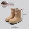 Botas de Lluvia para Niñas, Algodón Fijo, Modernas, Para Exteriores, Impermeables, Lindas de Estudiante, Botines, Para Mujer, Con Felpa, Cálidas