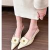 Sandalias de Tacón de Aguja de Punta Estilo Hada para Mujer Verano 2025 Nuevo Estilo Estilo Francés Hermosas Elegantes Versátiles Tacones Altos Poco Profundos para Mujer