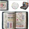 Bolsa de Almacenamiento Portátil para Costura, Kit de Herramientas para Manualidades y Tejido de Uso Doméstico, Caja de Costura de Viaje, Kit de Costura