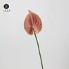 Venta Directa de Fábrica Flor Artificial Anturio Rojo Grande de PU con Tacto Realista, Adecuada para Decoración Floral del Hogar, Arreglo Floral Eterno y Paisajismo