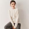 Suéter de Cachemir de Punto con Cuello Redondo y Hombro Raglán 2025 Nuevo Otoño e Invierno para Mujer Simple Elegante Ajustado Versátil