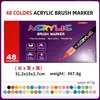 Diário de Infância Marcadores Acrílicos Líquidos Diretos Canetas Aquareláveis Solúveis Material PP Conjunto em Caixa de Presente para Desenho e Rabiscos Infantis