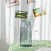 Vaso de Vidro Transparente Listra Vertical Simples Flores Hidropônicas Flor Seca Flor Flor Aparato Casa Sala de Estar Grande Enfeites Decorativos