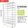Estantería Ancha de 35 Pulgadas, Estante de Piso para Balcón Cocina Zapatero, Estante de Exhibición para Supermercado, Estante de Almacenamiento para Almacén, Acero Angular Engrosado