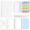 Caderno A6 de Folhas Soltas Transfronteiriço da Amazon Caderno de Couro PU Macaron Planejador de Orçamento em Dinheiro Bloco de Notas de Folhas Soltas