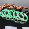 Pulsera redonda floral de jadeíta verde hielo, joyería simple y exquisita, un regalo perfecto para una novia o madre, joyería de jadeíta