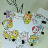 Acrílico Lindo Dibujo Animado Línea Cachorro Blanco Marrón Niños Mujeres Pinza de Pato Pinza Lateral Accesorios para el Cabello Pinza Accesorios