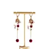 Pendientes de Copos de Nieve Diseño de Nicho Chicas Dulces Lindos Copo de Nieve Pendientes de Navidad Año Nuevo Pendientes Rojos Otoño e Invierno
