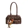 Bolsa de Ombro Colorida da Moda de Grande Capacidade Nova Popular de Nicho Outono e Inverno 2025 Bolsa Satchel de Viagem Boston Bag