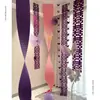 Decoración de Ambiente para Habitación de Boda Morada, Nueva Decoración de Cortinas para Sala de Estar y Dormitorio de Casa de Boda con Palabras Felices, Guirnalda Larga de Mariposas para Boda