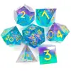 Dados de Resina Jogo de Mesa DND Dungeons & Dragons COC Roleplaying TRPG Cthulhu Poliédricos D4-D20 Conjunto de 7 Peças